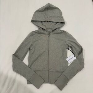 We Wore What fitted zip up hoodie